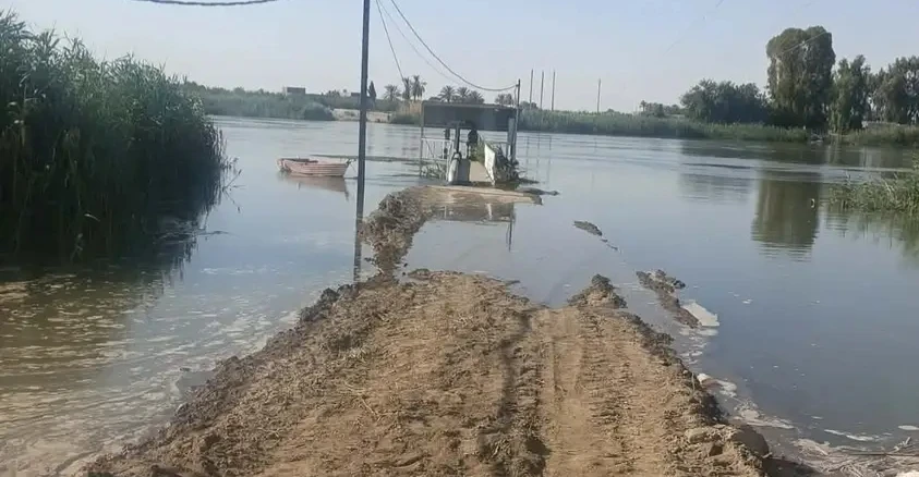 ارتفاع مناسيب الفرات يهدد محطات المياه في القائم