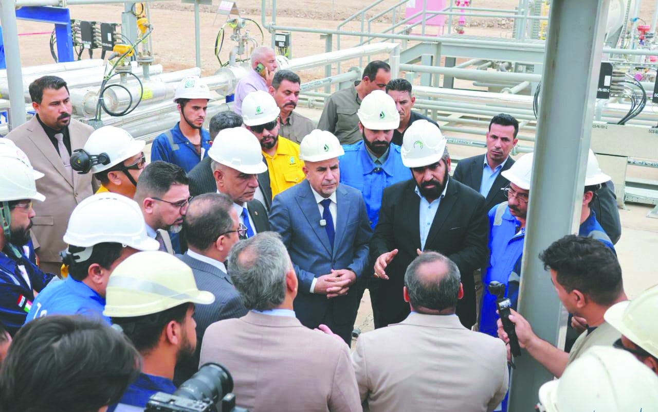 ذي قار تفتتح مشروعاً لمعالجة وضغط الغاز في حقل الغراف