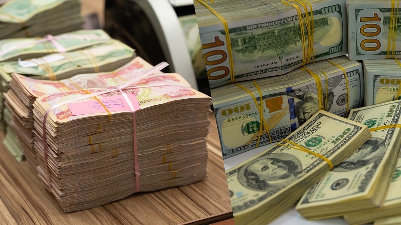 انخفاض سعر الصرف إلى 153 ألف لكل 100 دولار